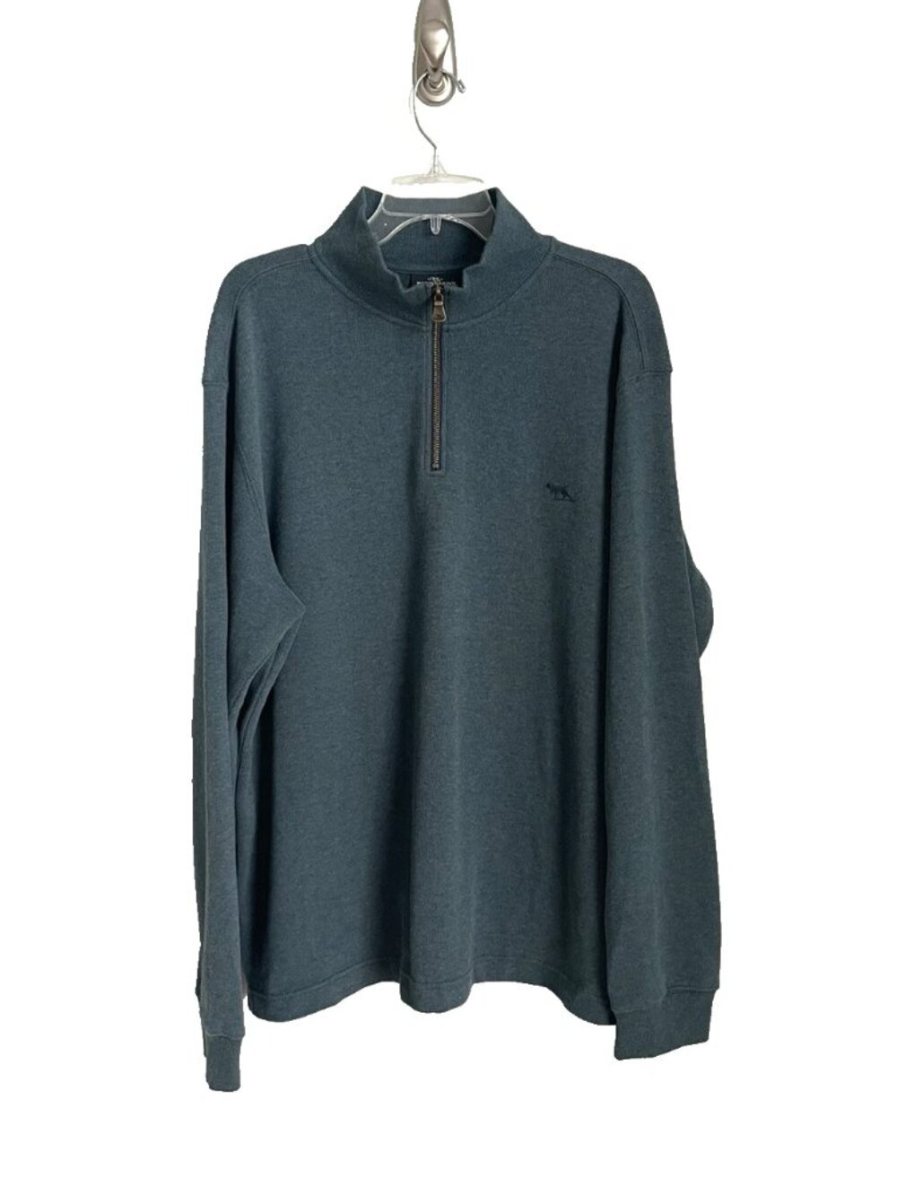 Rodd & Gunn Teal Alton Ave Quarter Zip Sweater Preppy Australian Cotton